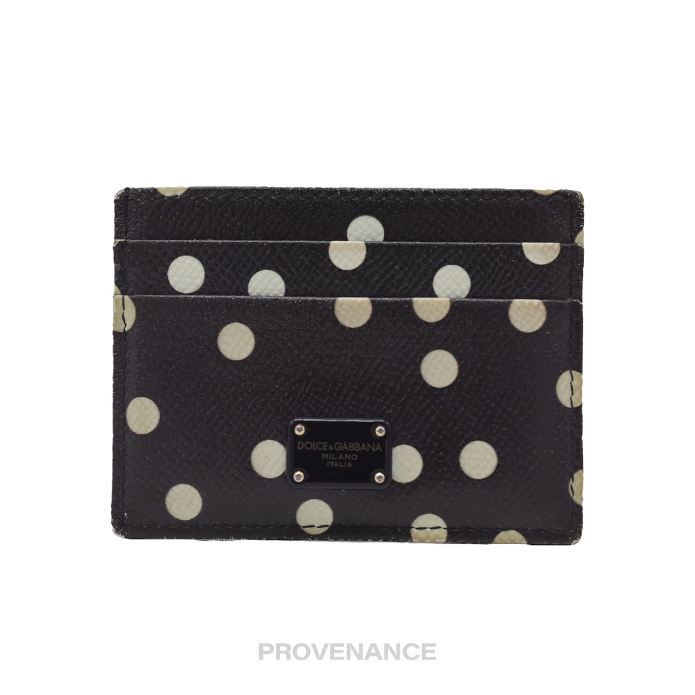 🔴 Dolce & Gabbana Logo Card Holder Wallet - Polkadot